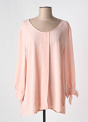 Tunique manches longues tissage crêpe rose NOOGAT BY AKOZ femme