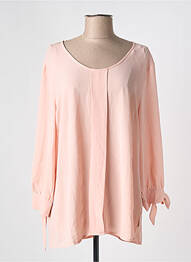 Tunique manches longues tissage crêpe rose NOOGAT BY AKOZ femme