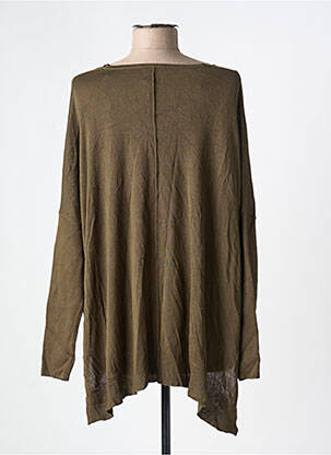 Pull tunique stretch manches longues vert GRACE KARIN femme