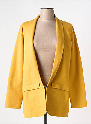Gilet manches longues jaune SO SWEET pour femme