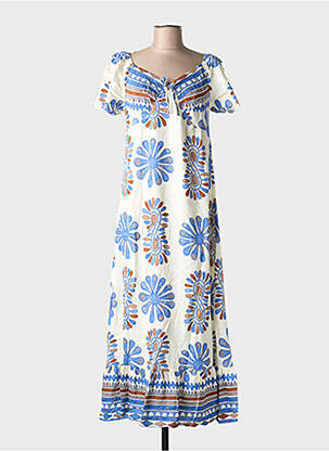 Robe longue bleu C'FLO pour femme