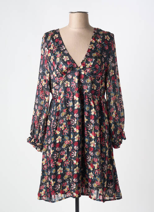 Robe courte manches longues manches longues noir LILI & LALA femme