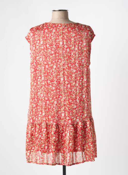 Tunique manches courtes tissage crêpe rouge C'FLO femme