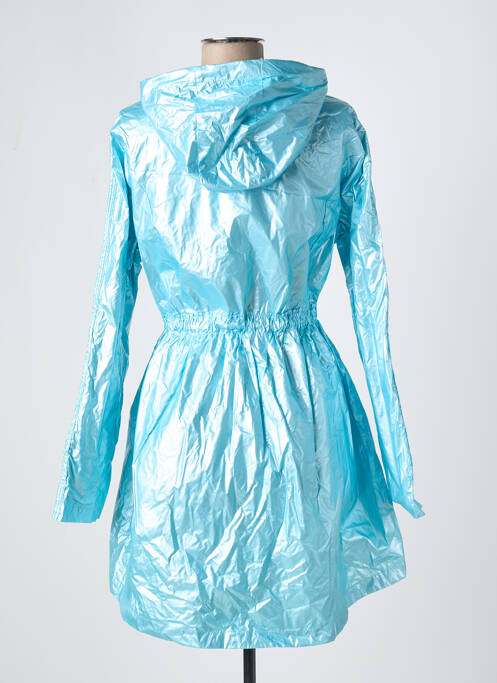 Imperméable fermeture zippée sur le devant a capuche bleu ATTRAIT femme