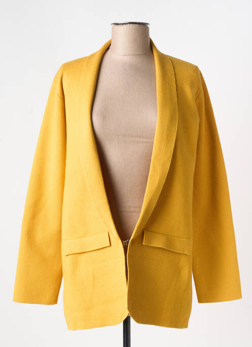 Gilet manches longues jaune SO SWEET pour femme