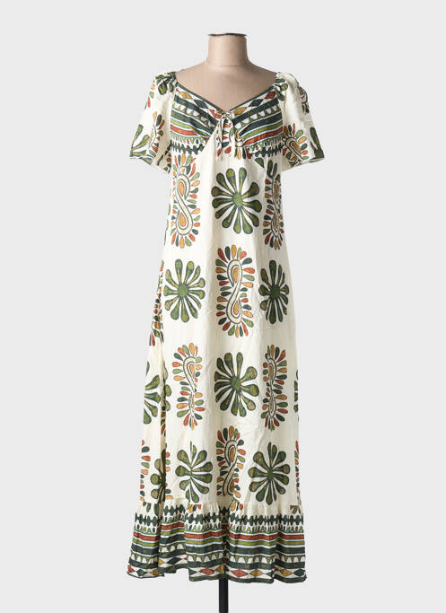 Robe longue vert C'FLO pour femme