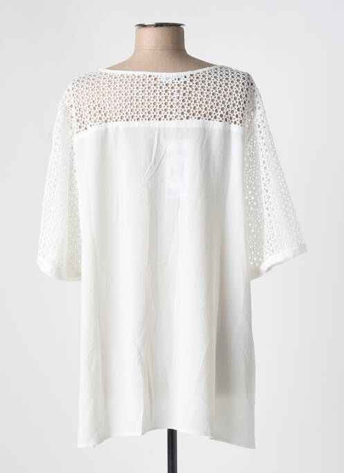 Tunique manches courtes blanc NOOGAT BY AKOZ pour femme