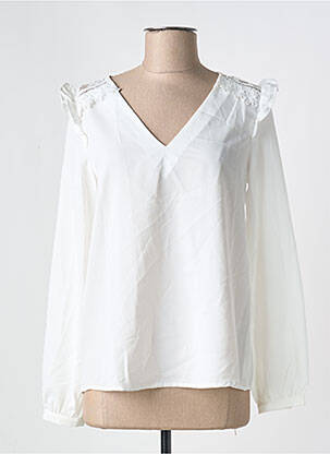 Blouse manches longues manches longues blanc CERISE BLUE femme