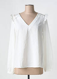 Blouse manches longues manches longues blanc CERISE BLUE femme