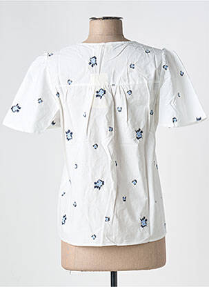 Top manches courtes manches courtes blanc CERISE BLUE femme