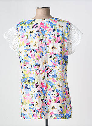 Top imprimé fantaisie manches courtes bleu NOUGAT femme