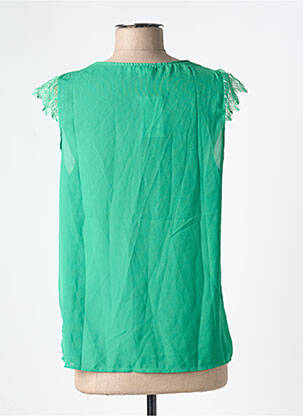 Top coupe fluide manches courtes vert KILKY femme