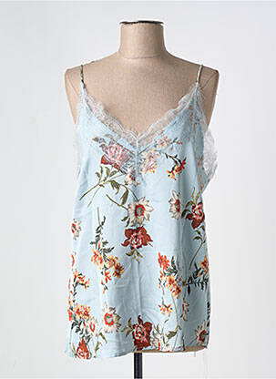 Top imprimé fantaisie fines bretelles bleu J S MILLENIUM femme