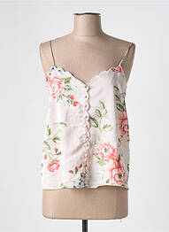 Top imprimé fantaisie fines bretelles rose JS MILLENIUM femme
