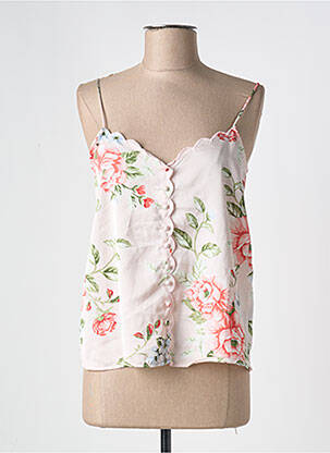 Top imprimé fantaisie fines bretelles rose JS MILLENIUM femme