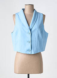 Gilet sans manche fermeture boutonnée sur le devant bleu AMY&CLO femme