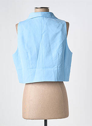 Gilet sans manche coupe droite bleu AMY&CLO femme