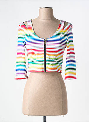 Top bleu H F WOMAN COLLECTION pour femme