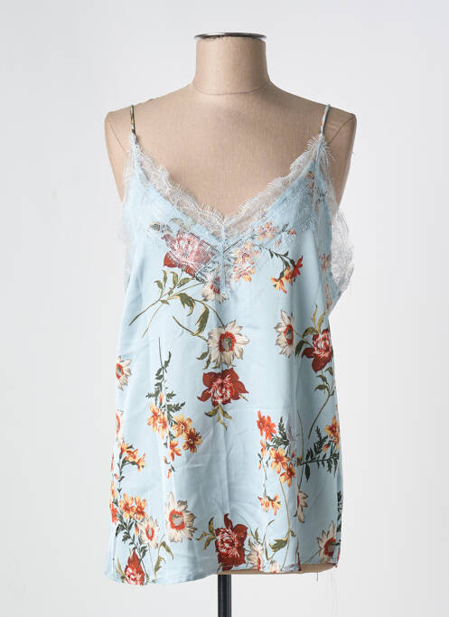Top imprimé fantaisie fines bretelles bleu JS MILLENIUM femme