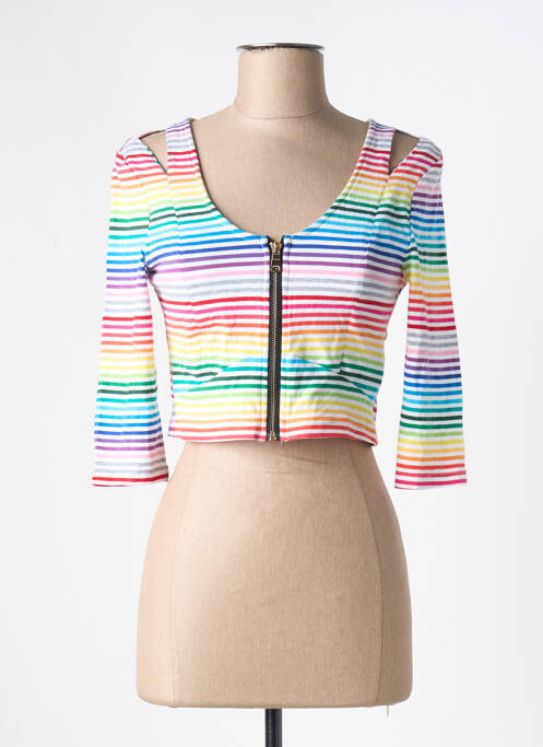 Top bleu H F WOMAN COLLECTION pour femme