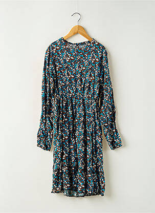 Robe mi-longue col rond manches longues noir MINI MIGNON fille