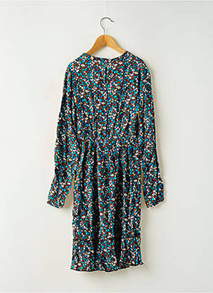 Robe mi-longue col rond manches longues noir MINI MIGNON fille