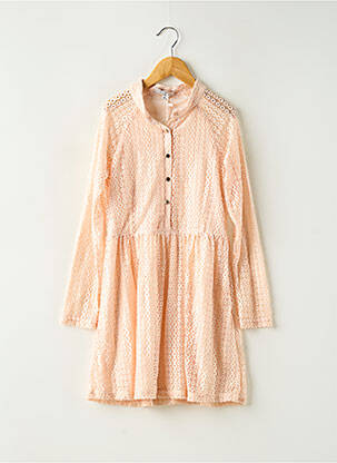 Robe mi-longue coupe évasée manches longues rose MINI MIGNON fille