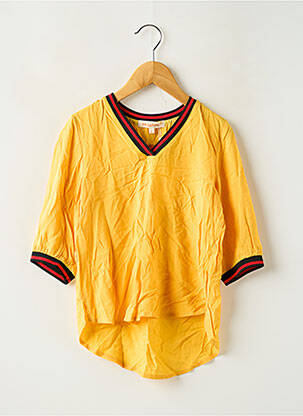 Blouse imprimé fantaisie manches 3/4 jaune PM LOVING fille