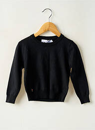 Pull resserrée sur le bas manches longues noir CERISE & LAINE fille