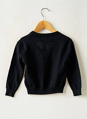 Pull resserrée sur le bas manches longues noir CERISE & LAINE fille