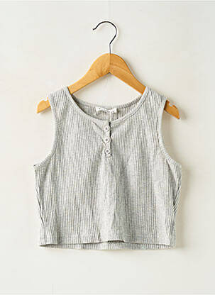 Top sans manche sans manche gris LOEVIA fille