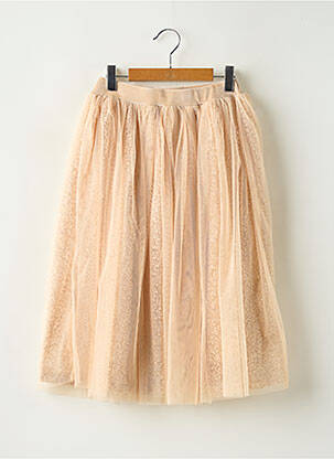 Jupe mi-longue coupe fluide beige ALICIA & HEKTOR fille