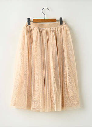 Jupe mi-longue coupe fluide beige ALICIA & HEKTOR fille