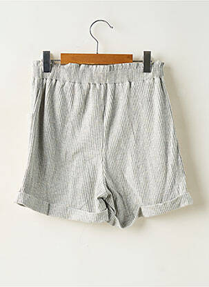 Short fermeture liens à nouer taille élastique gris LOEVIA fille