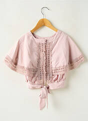 Blouse rose LOEVIA pour fille seconde vue