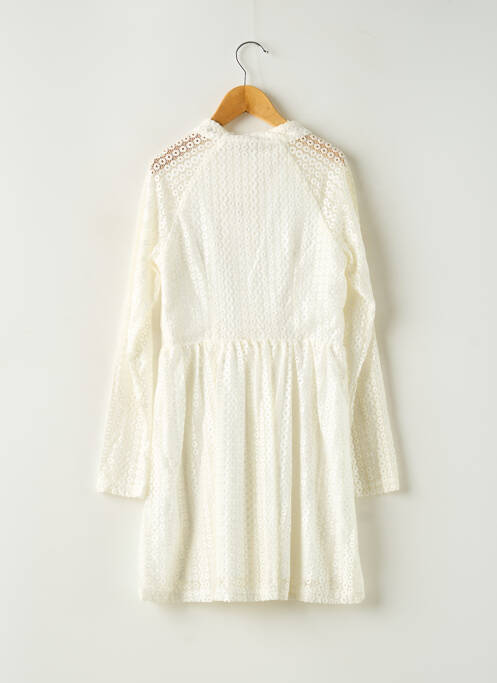 Robe mi-longue coupe évasée manches longues beige MINI MIGNON fille