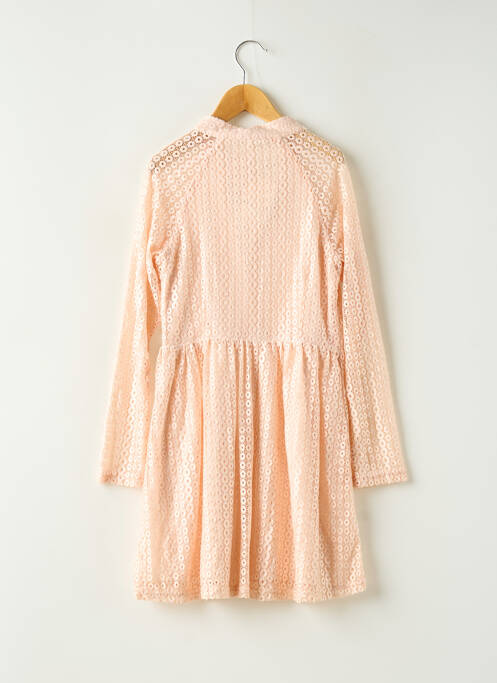 Robe mi-longue coupe évasée manches longues rose MINI MIGNON fille