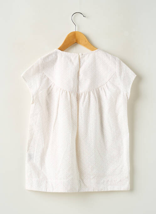 Top imprimé fantaisie manches courtes blanc MINI MIGNON fille