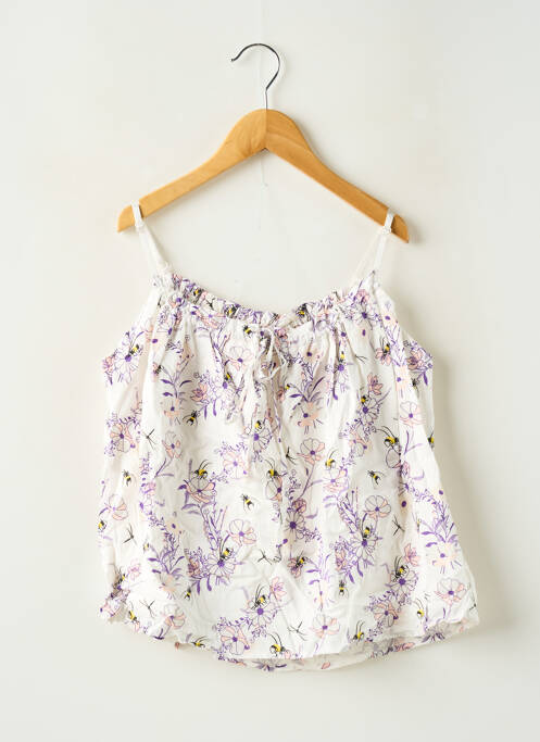 Top imprimé fantaisie fines bretelles blanc MINI MIGNON fille