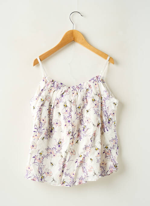 Top imprimé fantaisie fines bretelles blanc MINI MIGNON fille