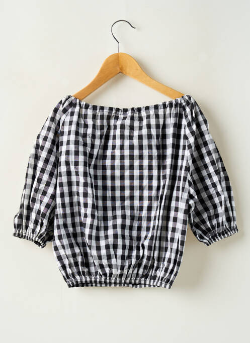 Blouse manches courtes manches courtes noir PM MERE & FILLE fille