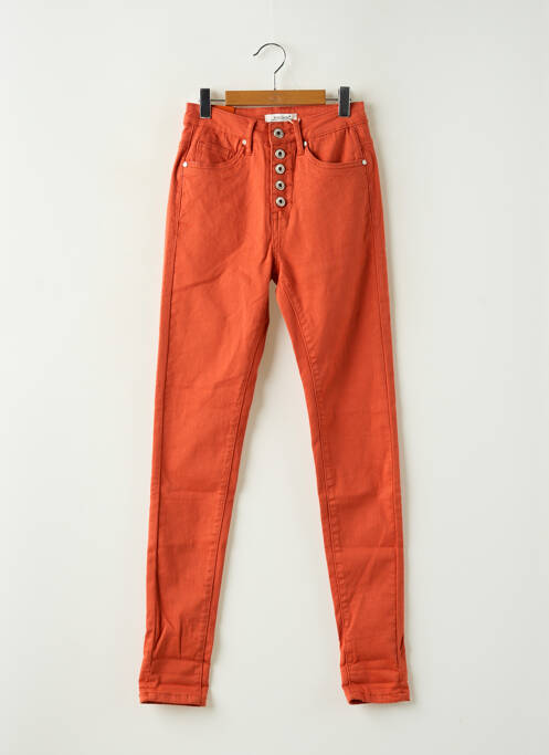 Pantalon slim orange NINA CARTER pour femme