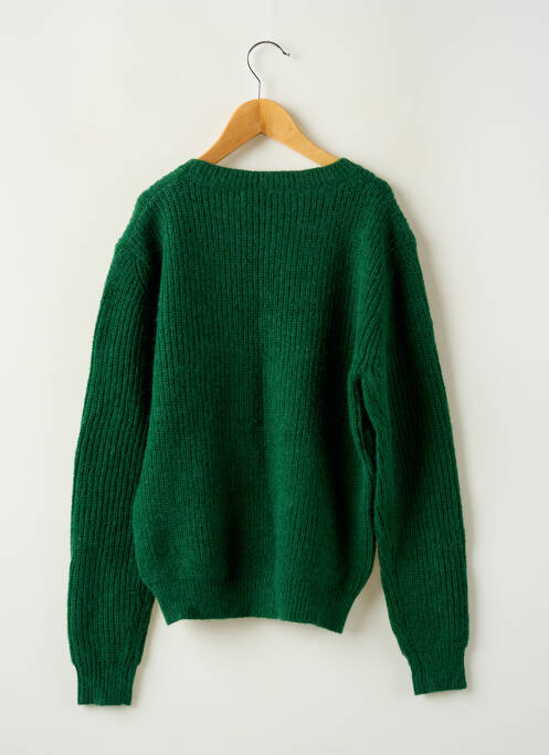 Pull resserrée sur le bas manches longues vert PM LOVING fille