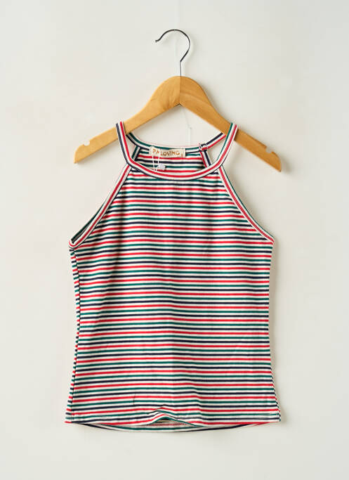 Top rouge PM LOVING pour fille