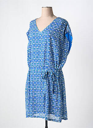 Robe courte manches courtes manches courtes bleu MAELLE femme