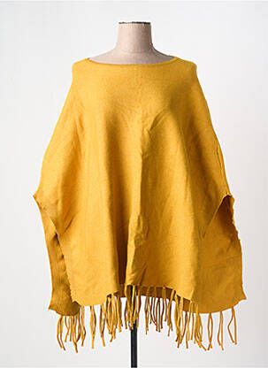 Poncho col v jaune SO SWEET femme