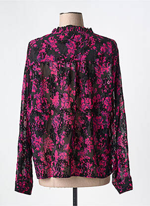 Chemisier tissage crêpe manches longues rose EMMA ELLA femme