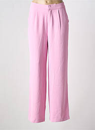Pantalon large tissage crêpe taille haute rose MARAISLISE femme