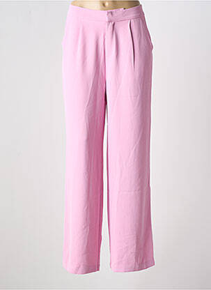 Pantalon large tissage crêpe taille haute rose MARAISLISE femme