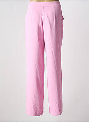Pantalon large tissage crêpe taille haute rose MARAISLISE femme